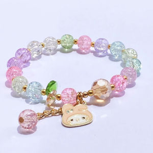 OR🧸 Gelang Kristal Sanrio / Gelang Kecil Tali Daisy Gelang Lucu / Gelang Siswa Wanita / Perhiasan Kristal Versi Korea / Gelang Kristal Lucu COD