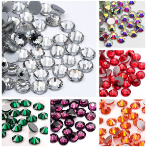 [fenggongshuode] 1440pcs 2mm DIY Beads Rhinestone Flat Back Bead Charm Rhinestones Glitter Beads For DIY Craft Jewelry Making