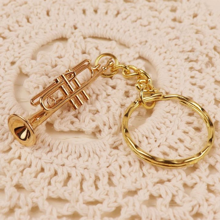 【Limited Quantity】 Saxophone Shape French Horn Keyring Trumpet Keychain ...