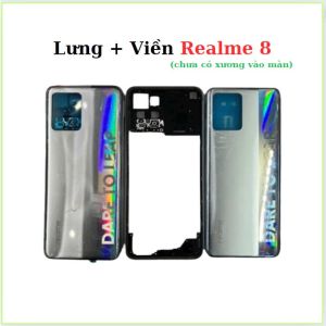 Vỏ lưng + viền Realme 8 kèm kính camerakhay sim