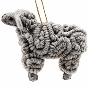 OOC Wool Sheep Doll Curly Fur Felt Little Lamb Hanging Pendant Soft Plush New Year Xmas Decoration Christmas
