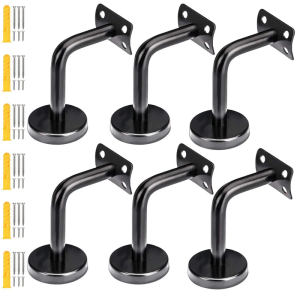 Stainless Steel Stair Railing Brackets Heavy Type Wall Mount Stair Rail Support Brackets with Base Cover Bannister