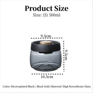 【PLAYFUL】Coffee Bean Glass Storage Jar Sealed Container Vacuum Jar Sealed Food Storage