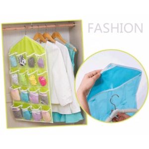 16 Grid Hanging Organiser Underwear Storage Bag Bra