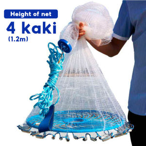 4 6 8 10 FT Nylon Fishing Cast Net Heavy Duty Mesh for Shrimp Crab Fish Saltwater Freshwater Durable Professional Beginner Angler