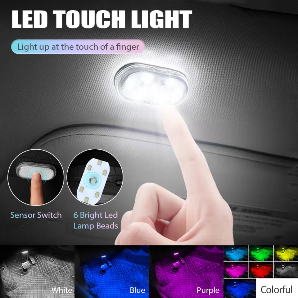LED Touch Light For Car Mini Car LED Touch Light Ambent Light For Car  Magnetic Attraction