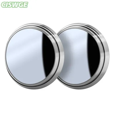 CISWGE New 2pcs xe gương chiếu hậu mù tại chỗ gương Tròn Khung lồi Spotlight gương 360 độ có thể điều chỉnh góc rộng