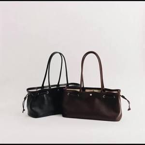 Women Ttoutyestt Vintage Genuine Leather Handbag Korean Niche Style Single Shoulder Bag