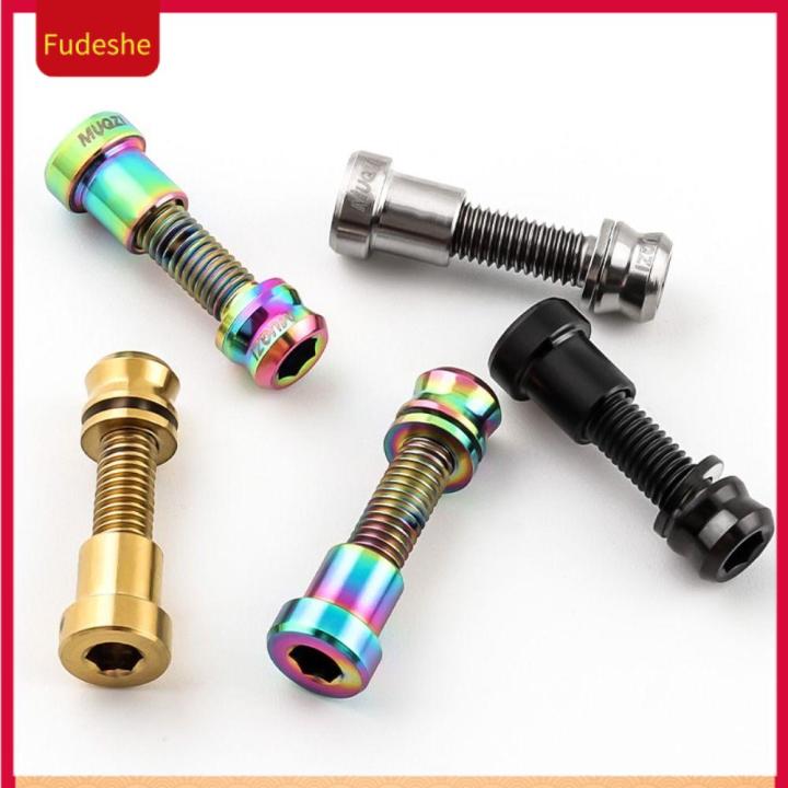 MUSASI Hợp  Titan Bu lông Titan Bạc Đen Vàng M5x17mm m5x19mm Đai ốc xe đạp  Đạp xe Bu lông thân hợp