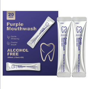 【Buy 1 Take 1】New Purple Mouthwash - Sachets 20 Pack - Peroxide-Free - Alcohol Free - Vegan Mint