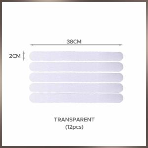 12Pcs Anti-Slip Floor Tape Transparent Self-Adhesive Non-Slip Safety Sticker Strips For Wet floor