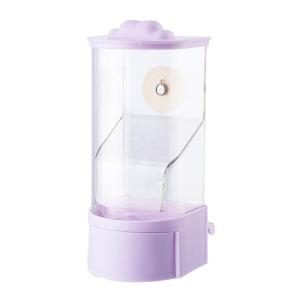 Transparent Plastic Bird Feeder Automatic Seed Container Dispenser for Bird Cage Reducing Waste for Small Birds