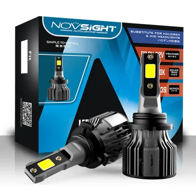 Novsight N12Y Fog Light H11 H4 3000K Yellow 10000LM 100W Car LED Headlight Light Bulb A Pair Plug&Play