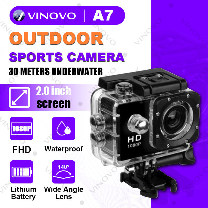VINOVO A7 ORIGINAL SPORTS CAMERA DASH CAM FOR MOTORCYCLE ACTION CAMERA