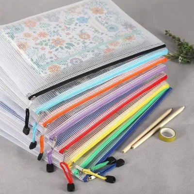 A3A4A5A6 | Mesh Zipper File Bag Transparent File Bag Waterproof