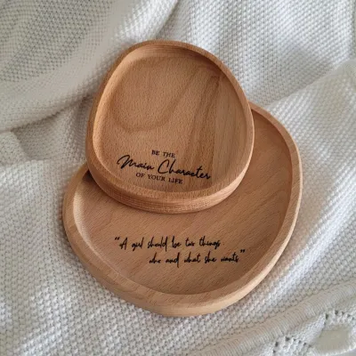 Made in SG | Personalised Engraved Wood Trinket Tray | Customised Gift