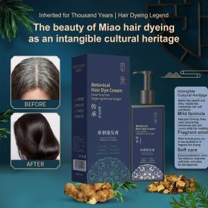 Hair Dye Cream Natural Shine/No Stain On Scalp/Business Daily Use/Youth White Hair/Adult Men Women/Personal Care Plant-Based