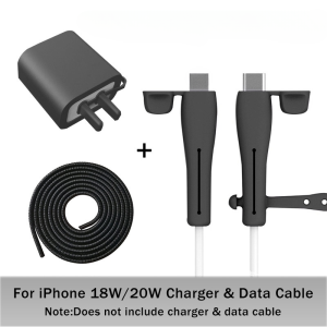 PD 20W/18W Charger Cover Silicone Cable USB Charger Plug Cable Protector Cover USB Cable Cover For iPhone USB Cable Line Protection Case