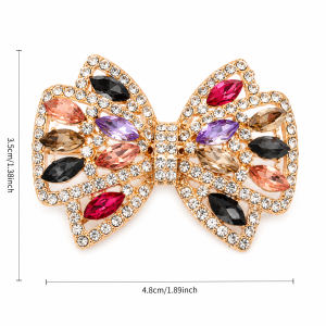 Colorful Crystal Brooch Pin Vintage Rhinestone Fashion Brooch for Women Coat Scarf Dress Accessories