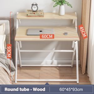 Folding Computer Table Meja Lipat No Installation Required Portable Adjustable Study Writing Table  Student Dormitory Table Meja Komputer 折叠桌/电脑桌