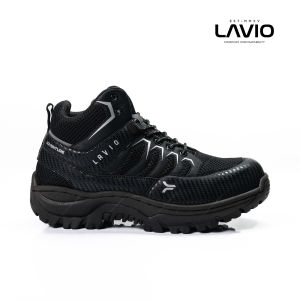 Lavio Sepatu Pria Safety Boots High Premium Quality Asahi Booster Mood Booster Hiking Proyek Outdoor Touring Hitam