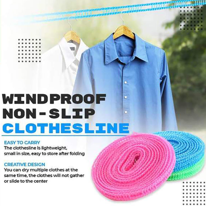3 / 4 / 5 Meter Non-slip Clothesline Clothes Dryer Outdoor Cloth ...