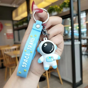 3D Astronaut Bear Doll play Keychain Silicone Key Ring Key Chain Car Ornaments