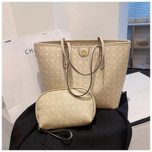 Tas Totebag Wanita Import Set 2in1 Tas Bahu Cewek Bermotif Totebag Cewek Kulit Pu Kapasitas Besar 203312 0331