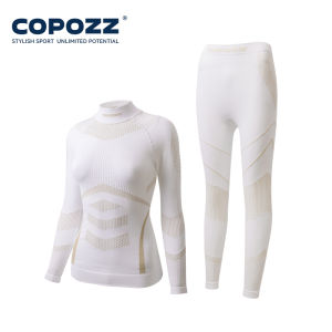 Womens and Mens 3A Antibacterial Ski Thermal Underwear Fitness Exercise Gym Snowboarding Pressure Support Warmth