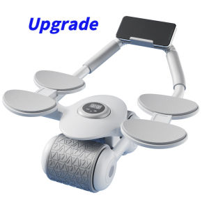 SG【READY STOCK】🔥New abdominal muscle wheel automatic rebound mobile phone interconnection abdominal muscle thin belly artifact Abdominal wheel