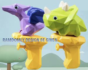 KOGGY Summer 3D Dinosaur Water Gun For Kids Cute Cartoon Tyrannosaurus Press Water Spray Gun Small Pistol Gun Outdoor Beach Garden Toy