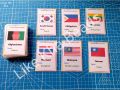 Laminated Flash cards National Flags of Asian States  Laminated Flashcards 50 pcs | Educational Learning Material. 