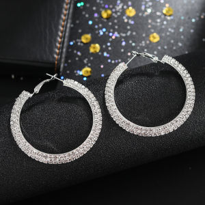 Personalized stud earrings for women with full diamonds large earrings 60cm outer diameter earrings hot-selling earrings E609
