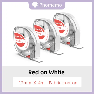 Phomemo P12/P12PRO Iron-on Label Tape Clothing Name Labels for Kids12mm*2m，3 Packs