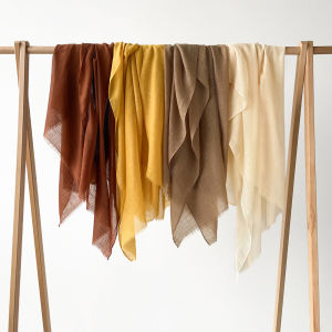 【NEW A 】180*80cm Middle Eastern Malay Solid Color Bamboo Cotton Scarf Camel Shawl Muslim Headscarf