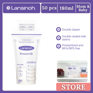 Lansinoh Breastmilk Storage Bags Easy to Use Milk Storage Bags for Breastfeeding Presterilized Hygienically Doubled-Sealed for Refrigeration and Freezing (pack of 50)