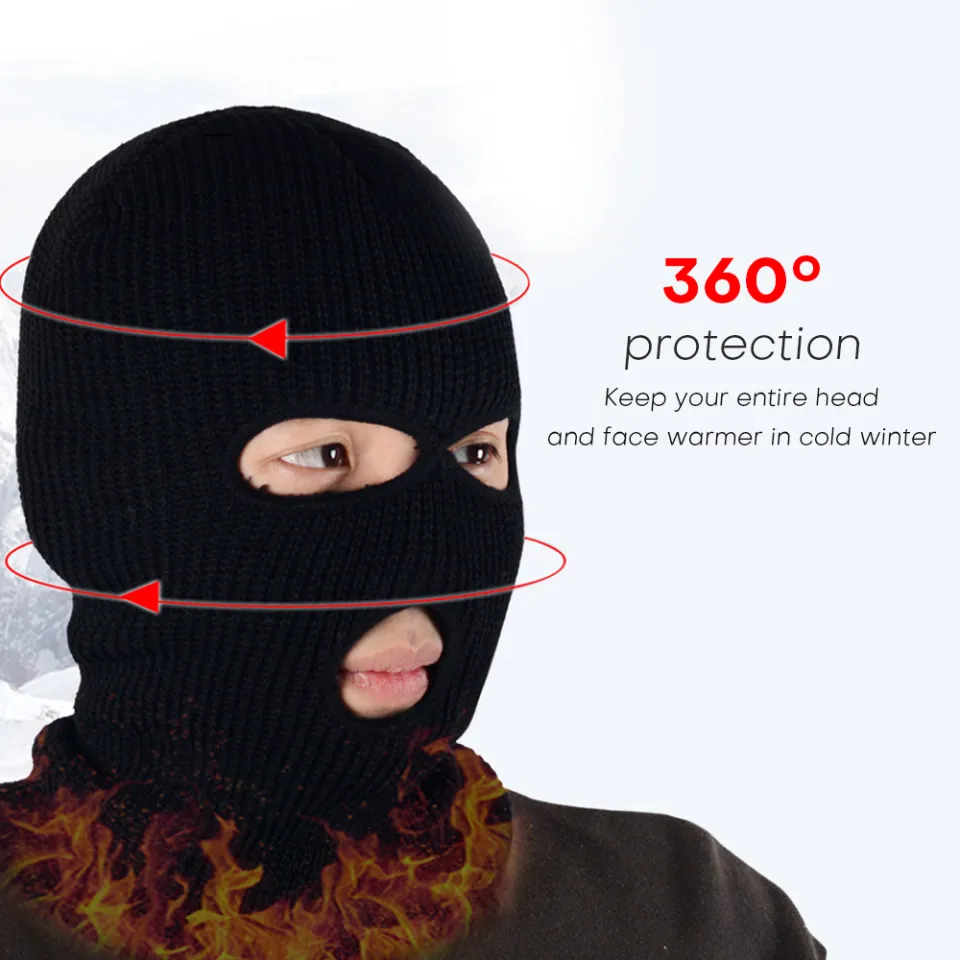 Thermal Face M-ask Wind-proof 3 Hole Winter Knitted Cycling M-ask