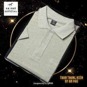 VẢI COTTON CAO CẤP - Áo thun nam trung niên ngắn tay có cổ vải cotton đẹp - áo thun trung niên nam người lớn thiêu túi chất cotton mịn đẹp