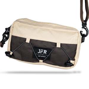 Sling Bag JFR Casual Multifungsi Bahan Cordura Warna Krem & Coklat