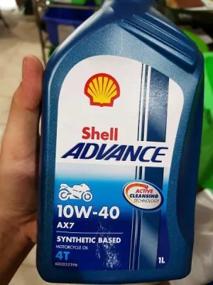 OLI MESIN SHELL AX7 1LITER 1L DIJAMIN ASLI