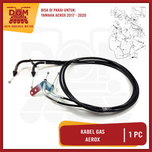 Kabel Gas Aerox Kode B65 (KNZ) Throttle Cable Seling Tali Kawat Iner Gas Yamaha Aerox 155 2017-2020