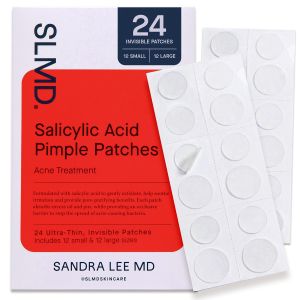 SLMD by Dr. Pimple Popper Salicylic Acid Pimple Patches - Acne and Improve the Appearance of Dark Spots - Thin Transparent Patches with Salicylic Acid - 2 Sizes (24 count)