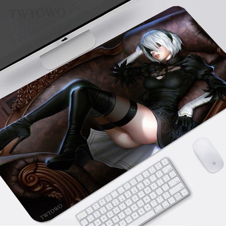 Tappetino Mouse Anime 3D NieR Automata 2B | Morbido Con Supporto In Gel Per Polso | Regalo Divertente Per Gamers