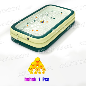 Kolam Renang Anak dan Bayi jumbo Tiup Karet Besar Family Inflatable Swimming Pool Luar Ruangan / Kolam Renang Anak Jumbo 3 Rings Kolam Renang Keluarga Tiup Besar Family Inflatable Swimming Pool Luar Ruangan /Kolam dewasa raksasa / Bahan karet tebal