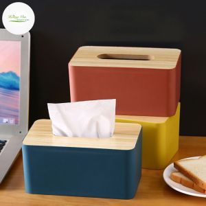 Combo 04 Hộp đựng khăn giấy nhựa vân gỗ