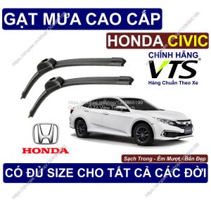 Gạt Mưa Sạch Êm Bền Kính Lái Honda Civic Cặp Gạt Mưa Kính Lái Honda Civic... Có Đủ Size Cho Các Đời Xe Honda Civic…