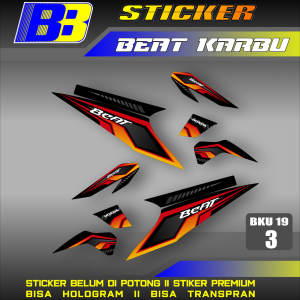 Striping Beat Karbu Carbu tahun 2008 2009 2010 2011 2012 Setiker stiker sticker list variasi BKU 19
