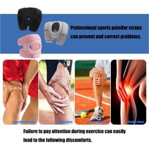 Patella Tendon Knee Brace Shock Absorption Patella Knee Support Wrap for Soccer Basketball Baseball Climbing Biking