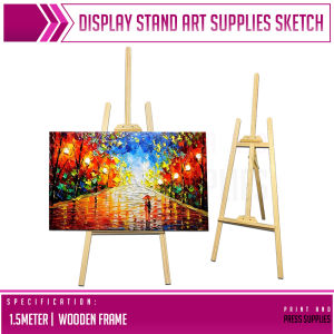 PP Supplies - 1.5 Meters Wooden Stand Canvas & Poster Display Stand