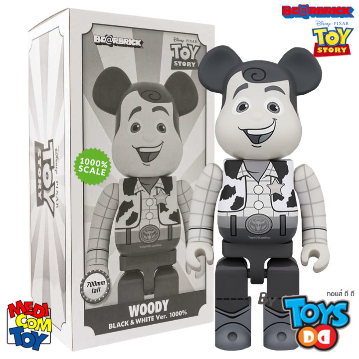 BEARBRICK WOODY B&W Version 1000％ | Lazada.co.th